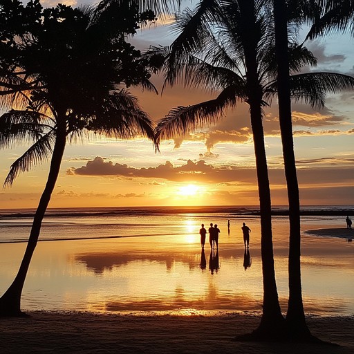 sunset-beach-walk-stockcake